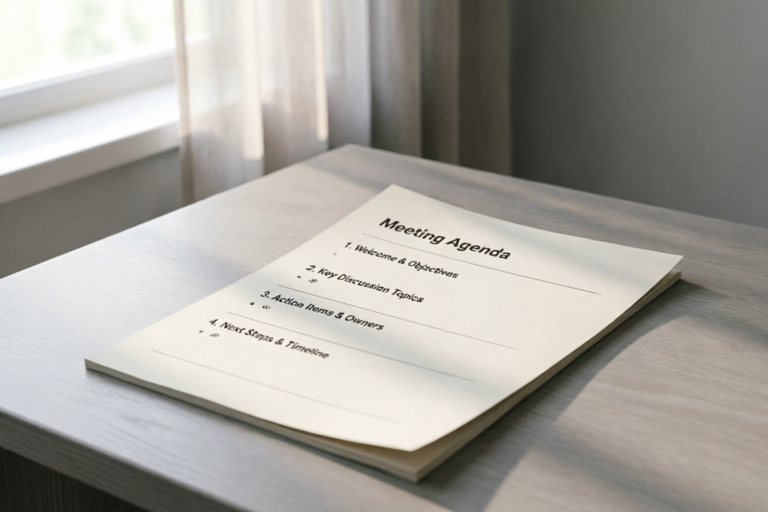 Ready-to-Use Meeting Agenda Document Template